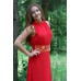 Embroidered dress "Romance" red
